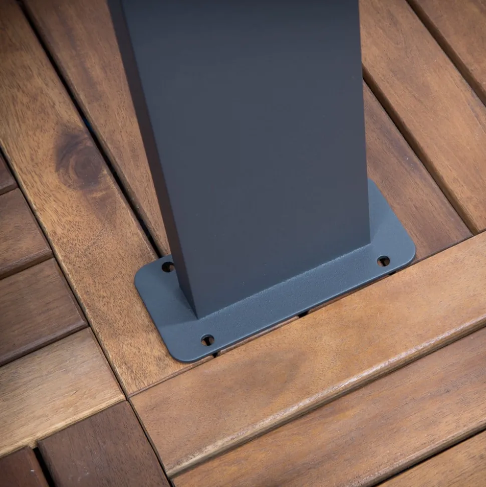 Lucande LED tuinpadverlichting Nevio, sensor, 100cm, antraciet