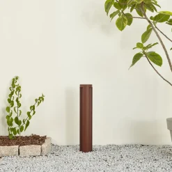 Lucande LED tuinpadverlichting Raiku, roestkleurig, aluminium, 65 cm