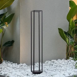 Lucande LED tuinpadverlichting Thorvid, hoogte 120 cm, zwart