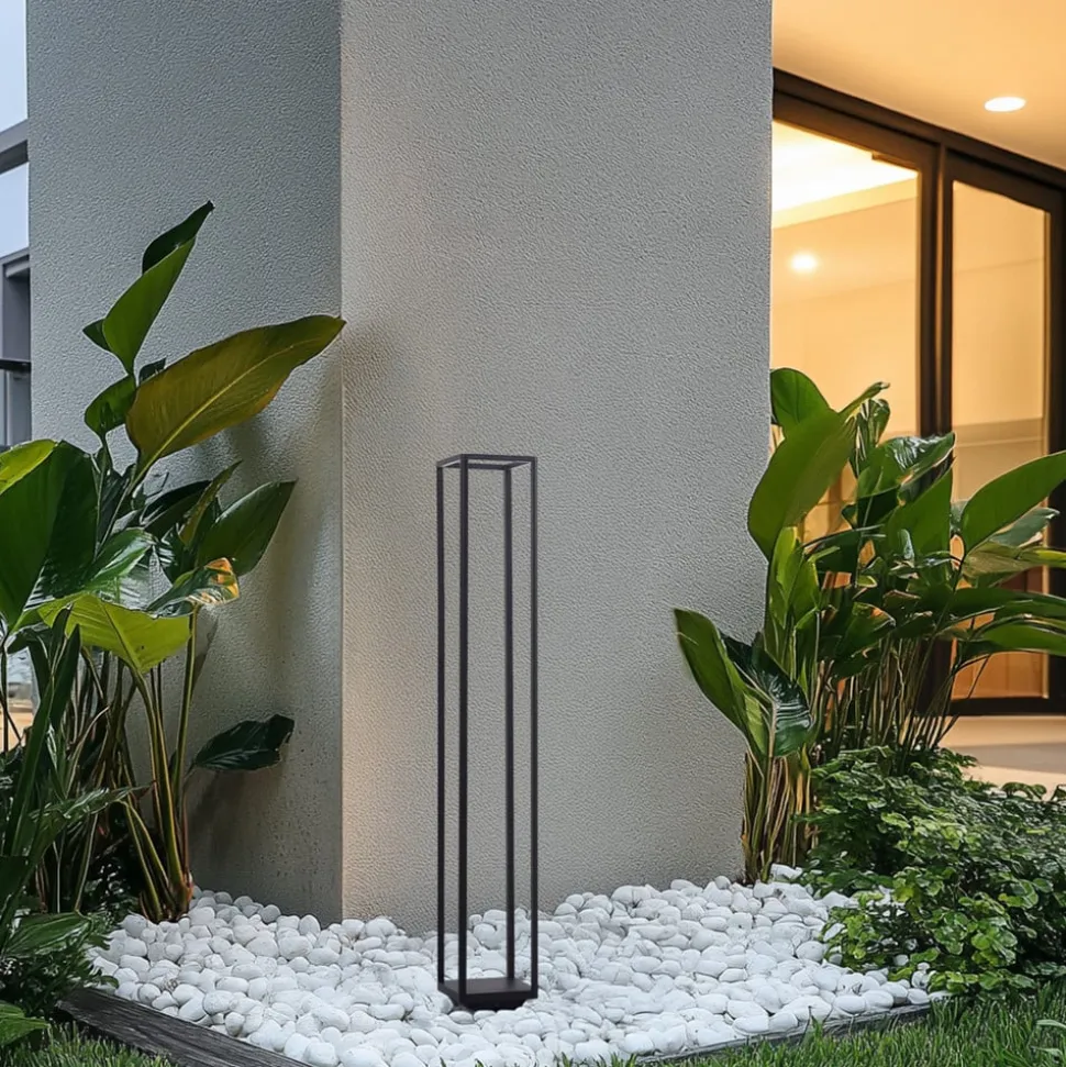 Lucande LED tuinpadverlichting Thorvid, hoogte 120 cm, zwart