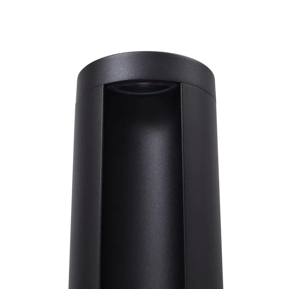 Lucande LED tuinpadverlichting Raiku, zwart, aluminium, 65 cm