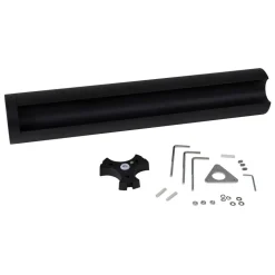 Lucande LED tuinpadverlichting Raiku, zwart, aluminium, 65 cm