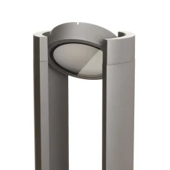 Lucande LED tuinpadverlichting Dylen, grijs, metaal, 80 cm, IP65