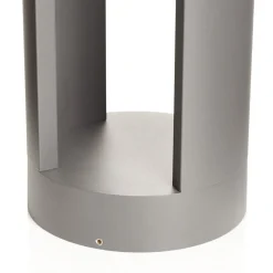 Lucande LED tuinpadverlichting Dylen, grijs, metaal, 80 cm, IP65