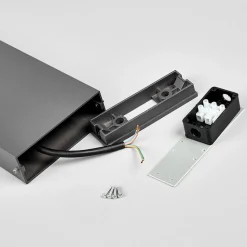 Lucande LED tuinpadverlichting Leya, 65 cm, antraciet, metaal, IP54