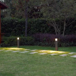 Lucande LED tuinpadverlichting Leya, 65 cm, antraciet, metaal, IP54