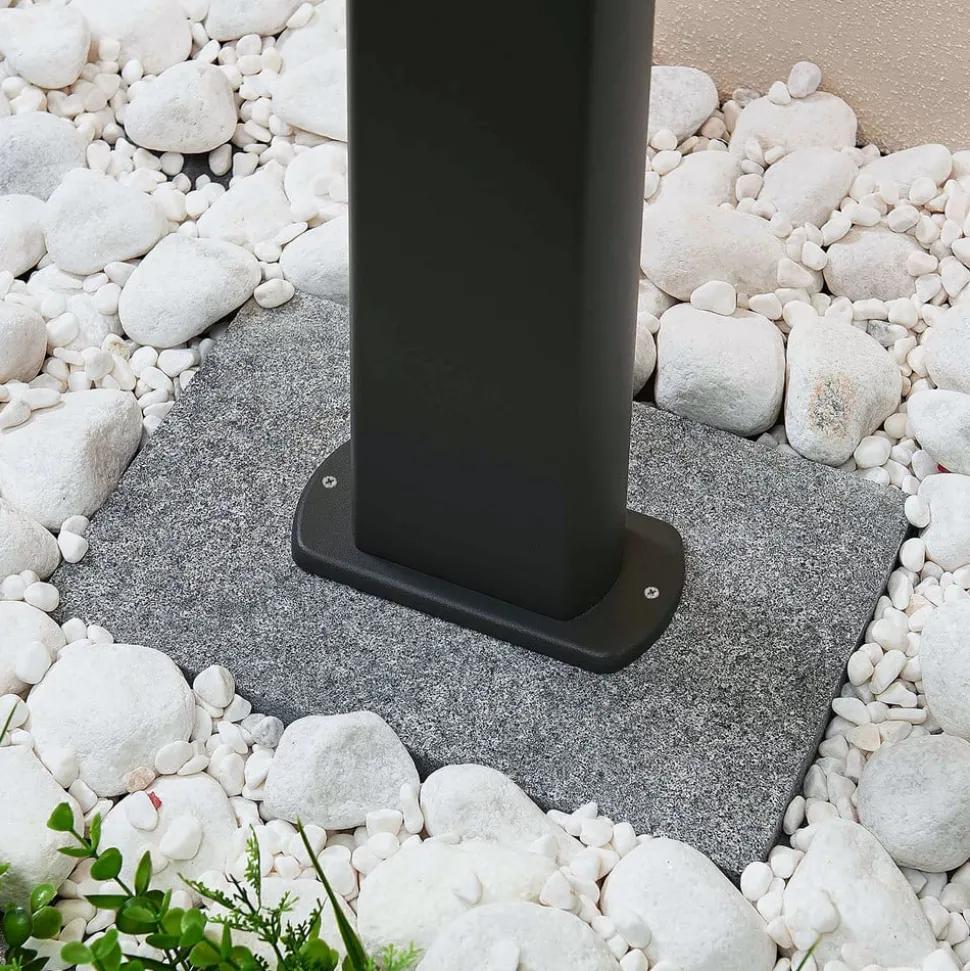 Lucande LED tuinpadverlichting Mhairi, hoekig, antraciet, 100 cm