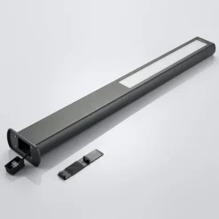 Lucande LED tuinpadverlichting Mhairi, hoekig, antraciet, 100 cm