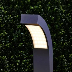 Lucande LED tuinpadverlichting Nevio, antraciet, metaal, 100 cm