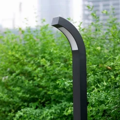 Lucande LED tuinpadverlichting Nevio, antraciet, metaal, 100 cm