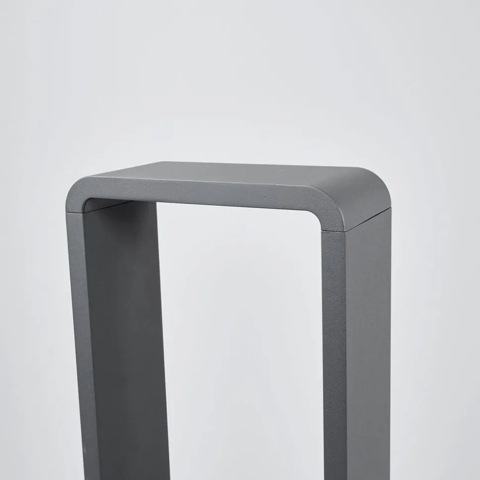 Lucande LED tuinpadverlichting Ninon, 80 cm, antraciet, metaal