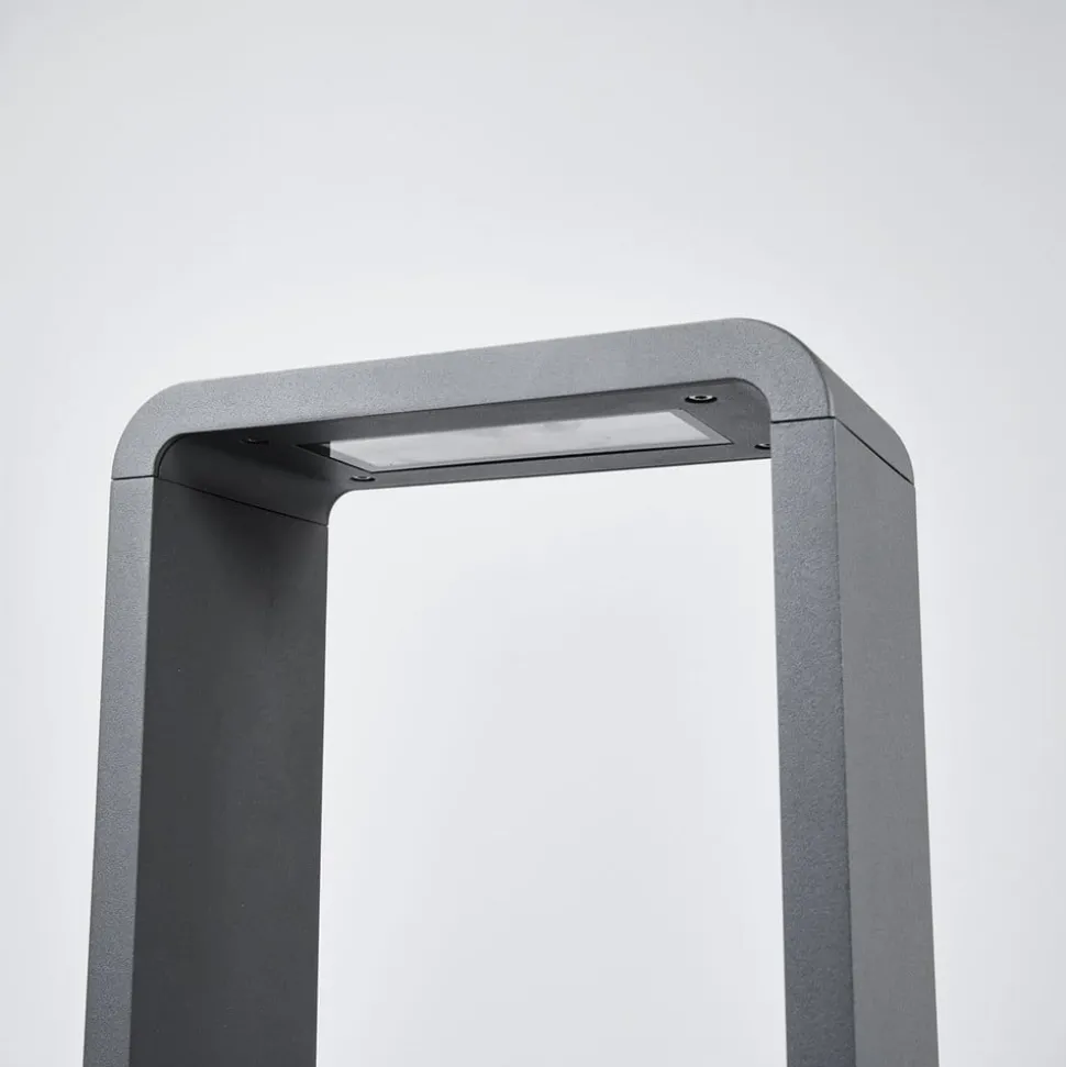 Lucande LED tuinpadverlichting Ninon, 80 cm, antraciet, metaal