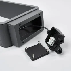 Lucande LED tuinpadverlichting Ninon, 80 cm, antraciet, metaal