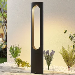 Lucande LED tuinpadverlichting Fenti, 90 cm, antraciet, aluminium