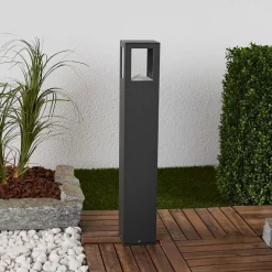 Lucande LED tuinpadverlichting Nicola, 65 cm, antraciet, P54