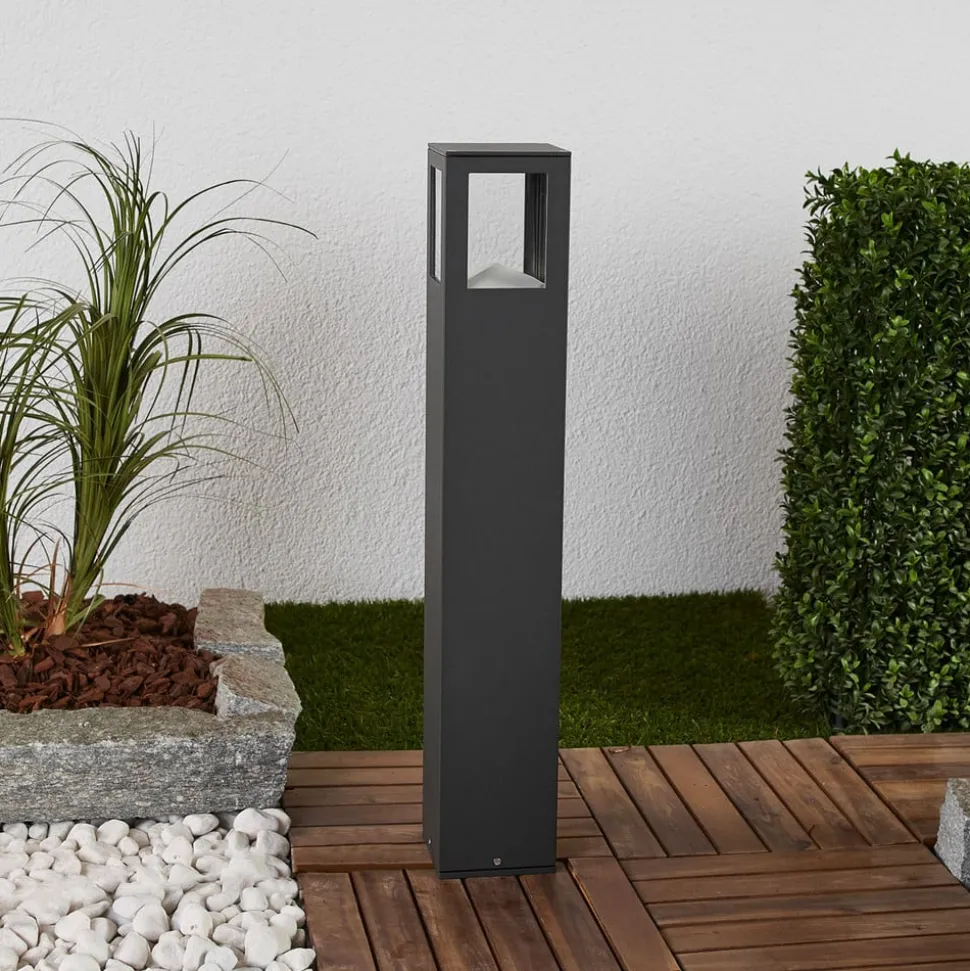 Lucande LED tuinpadverlichting Nicola, 65 cm, antraciet, P54