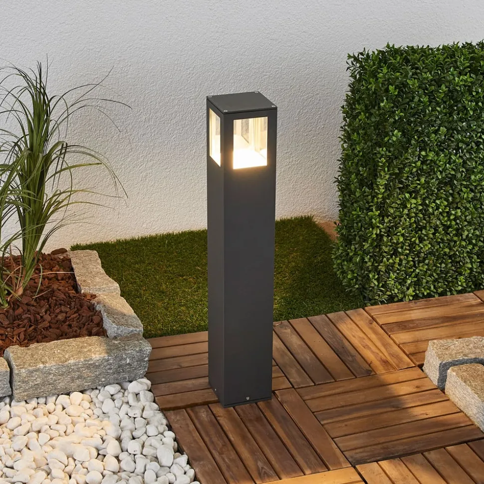 Lucande LED tuinpadverlichting Nicola, 65 cm, antraciet, P54