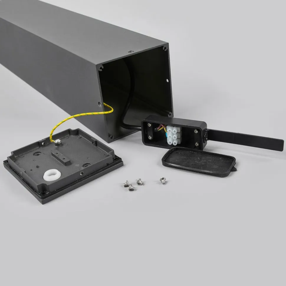 Lucande LED tuinpadverlichting Nicola, 65 cm, antraciet, P54