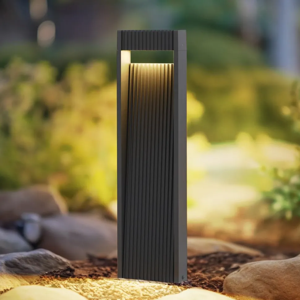 Lucande LED tuinpadverlichting Tavion, 60 cm, antraciet, IP65