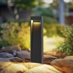 Lucande LED tuinpadverlichting Tavion, 60 cm, antraciet, IP65