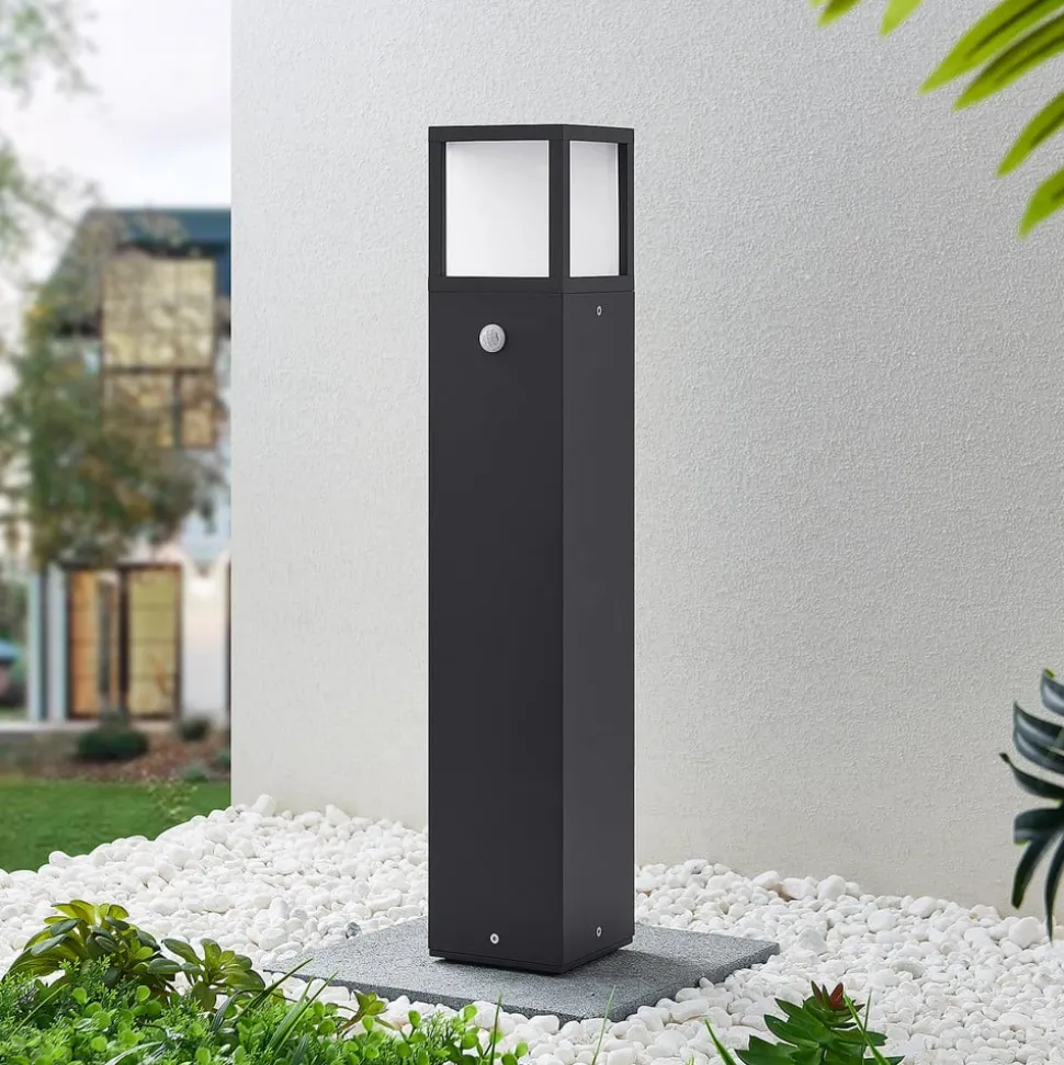 Lucande LED tuinpadverlichting Dewari, bewegingsmelder, 65 cm, IP54