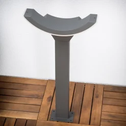 Lucande LED tuinpadverlichting Half, 60 cm, antraciet, metaal, IP54