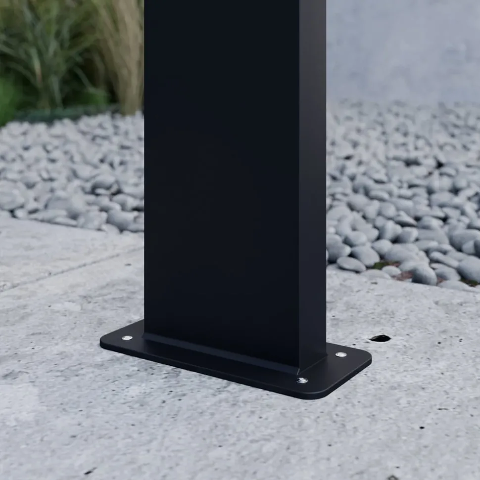 Lucande LED tuinpadverlichting Nevio, sensor, 60cm, antraciet