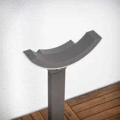 Lucande LED tuinpadverlichting Half, sensor, 60 cm, antraciet, IP54