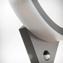 Lucande LED tuinpadverlichting Half, sensor, 60 cm, antraciet, IP54