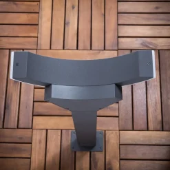 Lucande LED tuinpadverlichting Half, sensor, 60 cm, antraciet, IP54