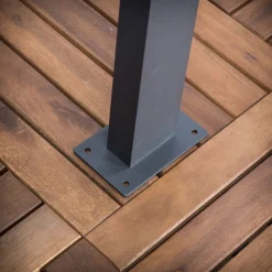 Lucande LED tuinpadverlichting Half, sensor, 60 cm, antraciet, IP54