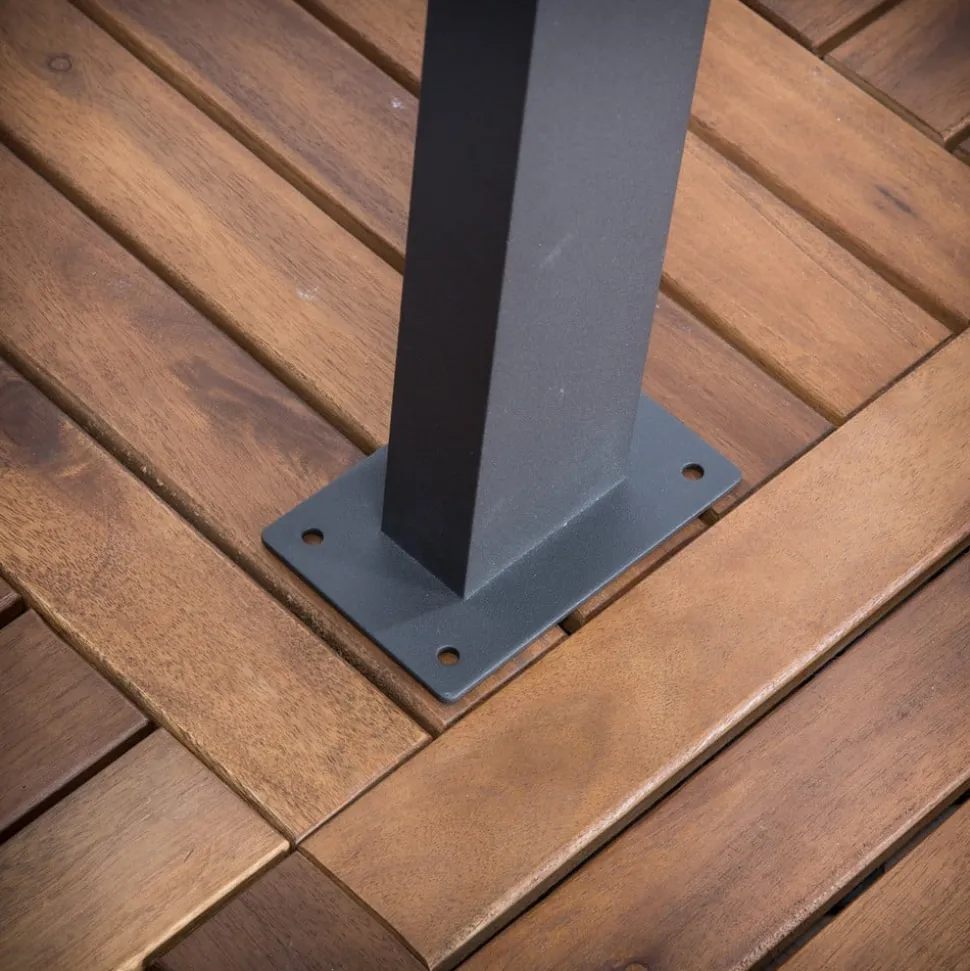 Lucande LED tuinpadverlichting Half, sensor, 60 cm, antraciet, IP54