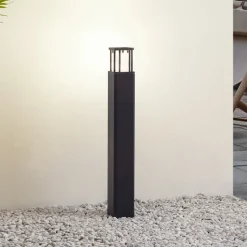 Lucande LED tuinpadverlichting Dakil, zwart, aluminium