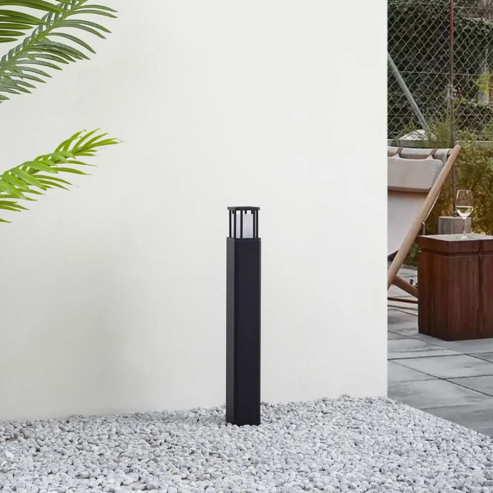 Lucande LED tuinpadverlichting Dakil, zwart, aluminium