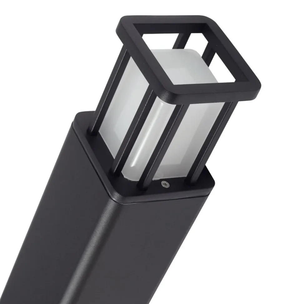 Lucande LED tuinpadverlichting Dakil, zwart, aluminium