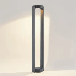 Lucande LED tuinpadverlichting Habsa, 80 cm, antraciet, metaal