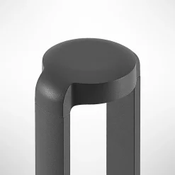 Lucande LED tuinpadverlichting Habsa, 80 cm, antraciet, metaal