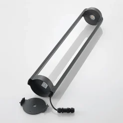 Lucande LED tuinpadverlichting Habsa, 80 cm, antraciet, metaal