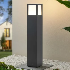 Lucande LED tuinpadverlichting Dewari, 65 cm, donkergrijs, IP54