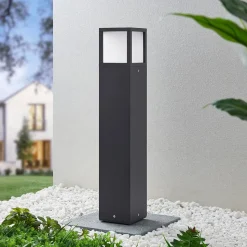 Lucande LED tuinpadverlichting Dewari, 65 cm, donkergrijs, IP54