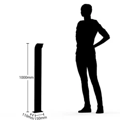 Lucande LED tuinpadverlichting Tinna, 100 cm, antraciet, IP65