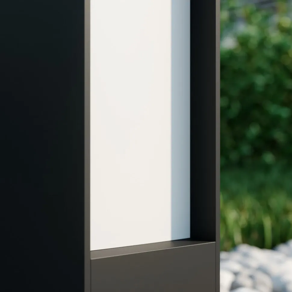 Lucande LED tuinpadverlichting Lirka, 2-lamps, grijs, metaal, 60cm