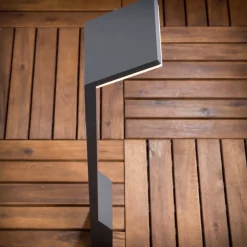 Lucande LED tuinpadverlichting Nevio, 60 cm, antraciet, metaal