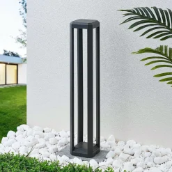 Lucande LED tuinpadverlichting Fery, antraciet, metaal, 80cm, IP65