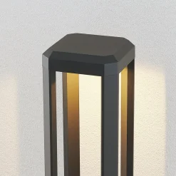 Lucande LED tuinpadverlichting Fery, antraciet, metaal, 80cm, IP65