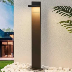 Lucande LED tuinpadverlichting Silvan, 100 cm, antraciet, metaal