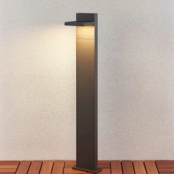 Lucande LED tuinpadverlichting Silvan, 100 cm, antraciet, metaal