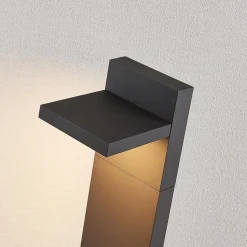 Lucande LED tuinpadverlichting Silvan, 100 cm, antraciet, metaal