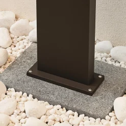 Lucande LED tuinpadverlichting Silvan, 100 cm, antraciet, metaal