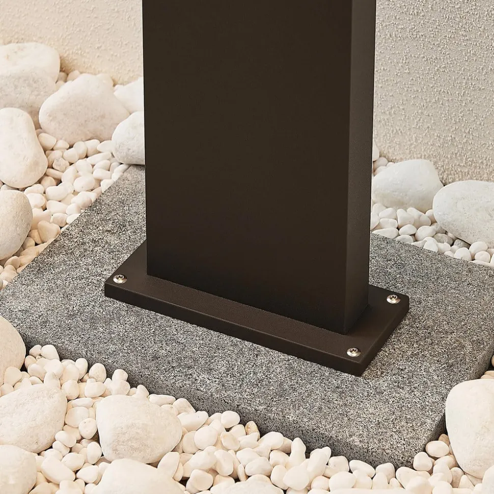 Lucande LED tuinpadverlichting Silvan, 100 cm, antraciet, metaal